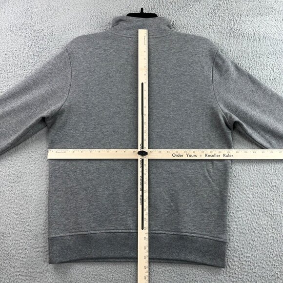 Revtown 1/4 Zip Fleece Pullover Mens Medium Gray Mock Neck Comfort Minimalist - Picture 14 of 16